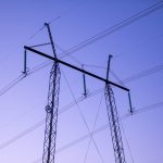 a couple of power lines that are next to each other